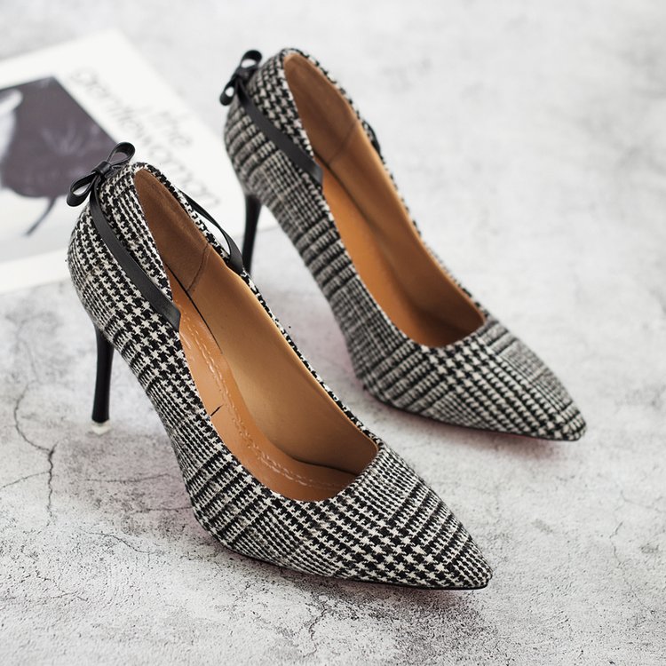 Stiletto sexy strap with a buckle bow pointed sandals women's shoes