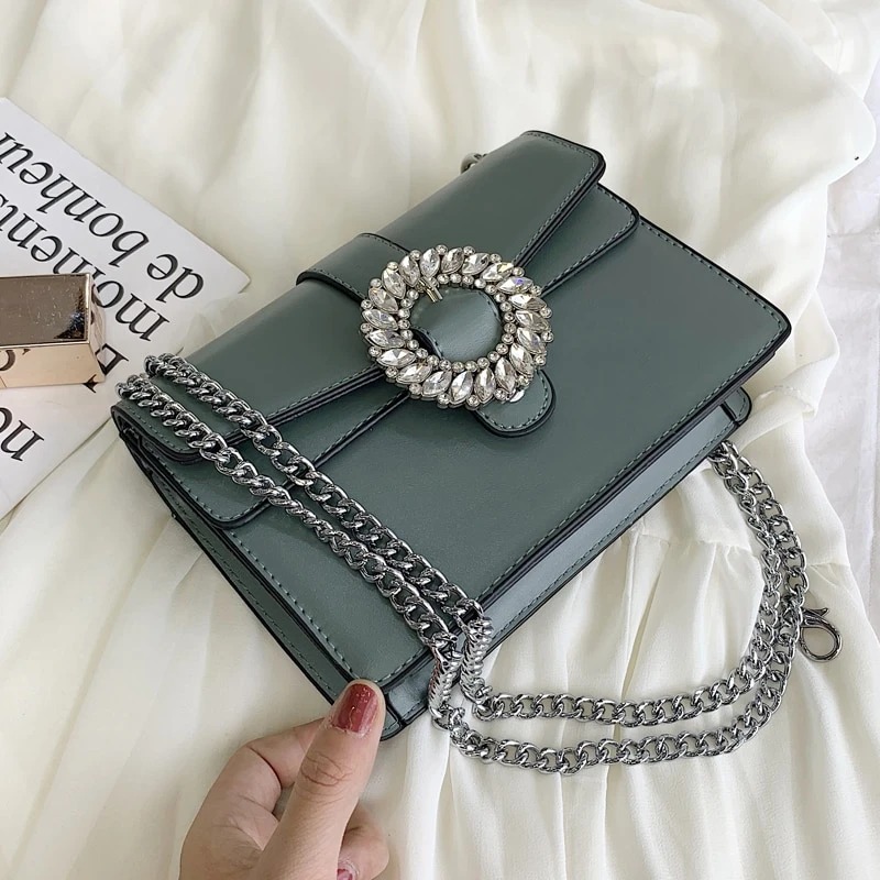 Hong Kong style retro small square bag