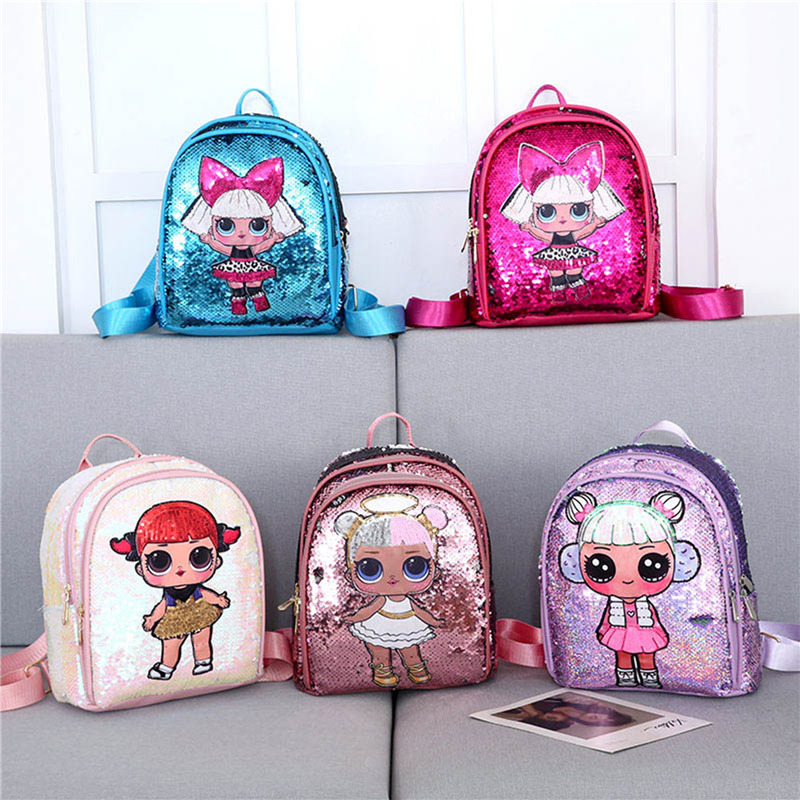 Laser sequin children backpack