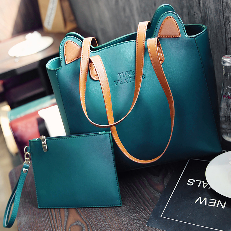 Bag female 2021 new fashion single shoulder mother bag female bag cute cat ears handbag wild trend big bag