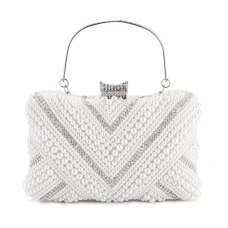 Pearl clutch bag evening dress bridal bag