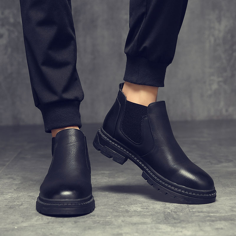 Martin boots men's plus velvet mid-boots