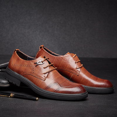 Men's leather suede leather business casual shoes