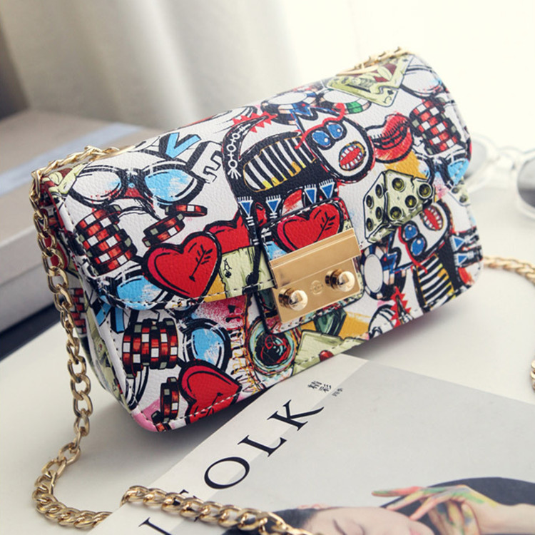 Women Bags Summer Graffiti Ladies designer handbags