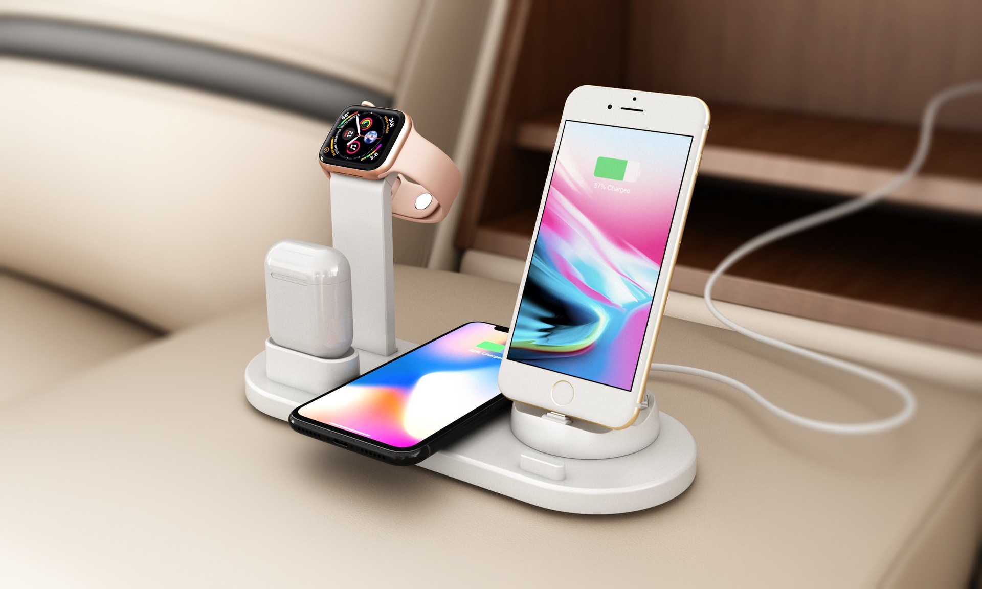 Compatible with Apple , Wireless Charger Fast Charging Pad Stand