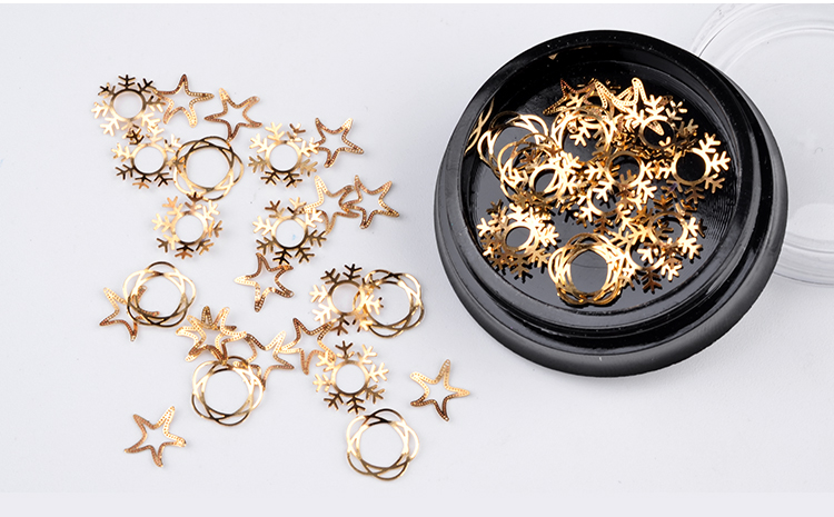 Nail metal hollow thin sequins