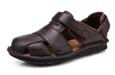 Yan Yang 2021 new summer leather sandals men Breathable leisure male non-slip sandals Baotou men sandals