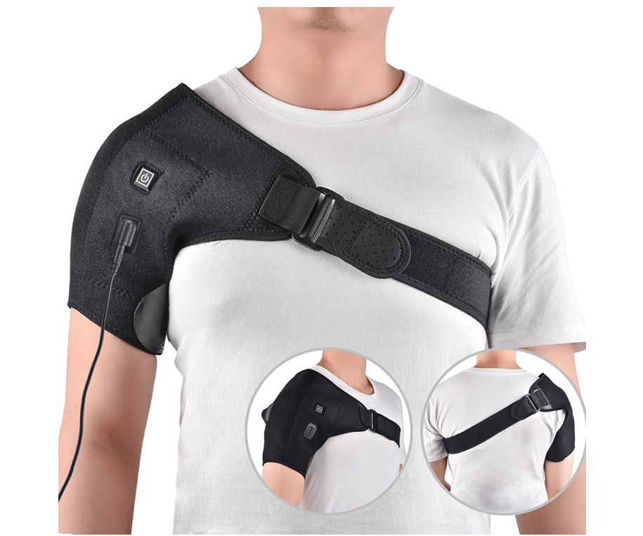 Electric heating pad with one shoulder