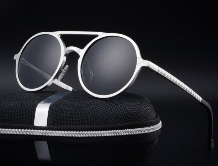 2021 Retro Aluminum Magnesium Sunglasses Polarized Lens Vintage Eyewear Accessories Sun Glasses Driving Men Round Sunglasses