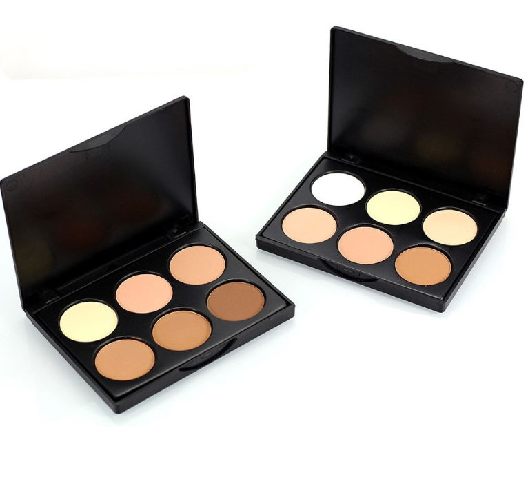 Explosion models 6 color repair capacity powder makeup high gloss shadow powder nose shadow powder silhouette powder easy to color foundation