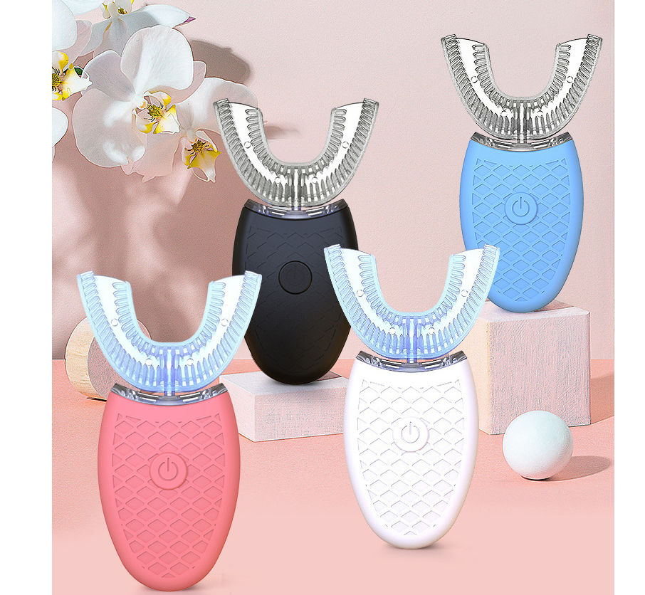 360 Degrees Intelligent Automatic Sonic Electric Toothbrush U Type 3 Modes Tooth Brush
