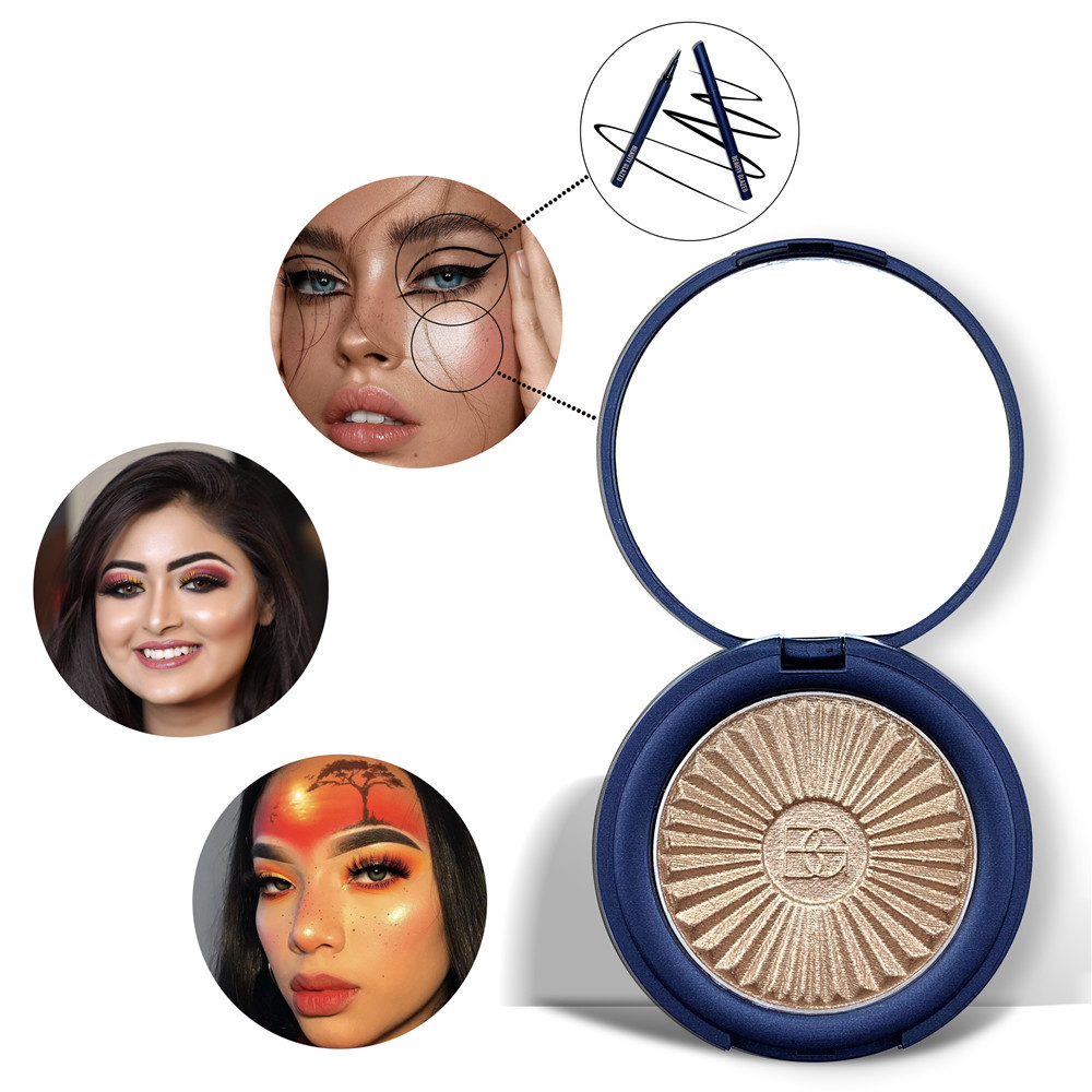 Monochrome high gloss eye shadow blush