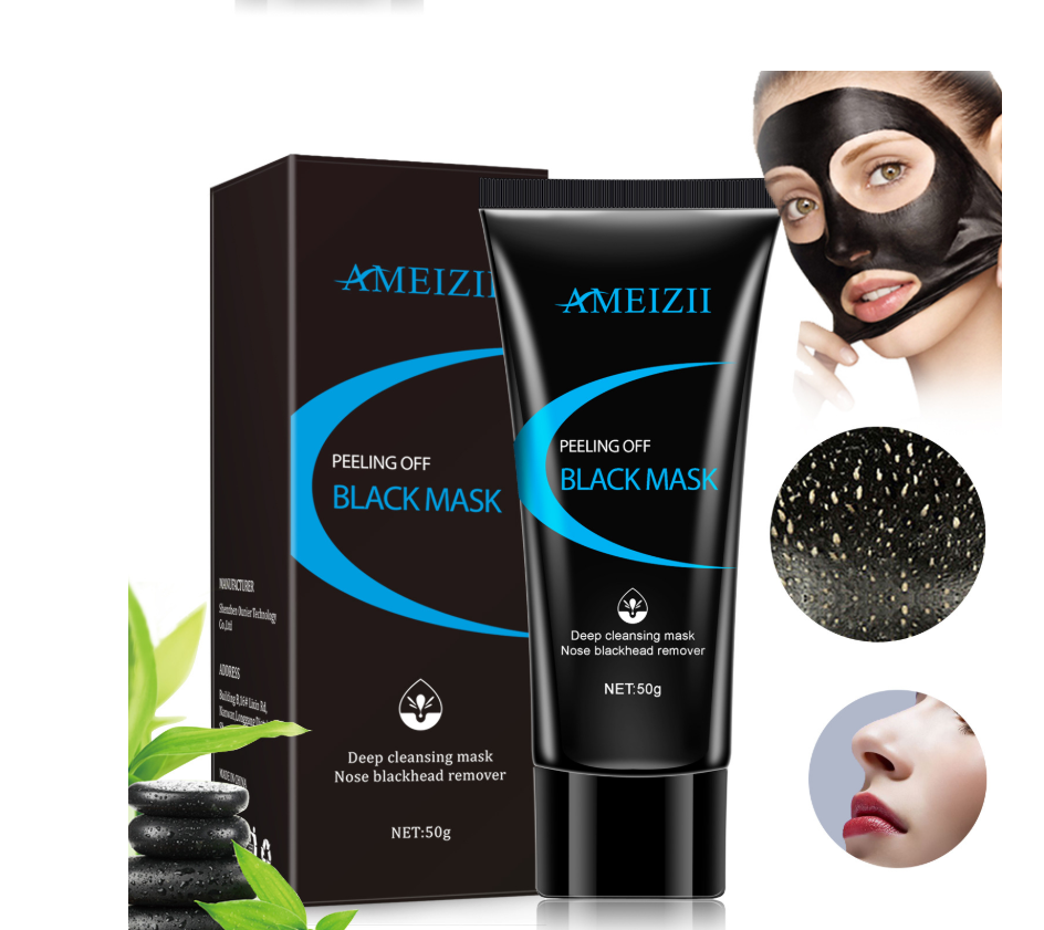 Black mud cleansing mask facial exfoliation acne blackhead deep cleansing moisturizing skin care