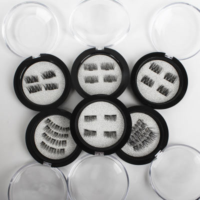 3D magnet false eyelashes pure manual single magnet double magnet can be customized magnetic eyelashes free magnetic eyelash fast delivery