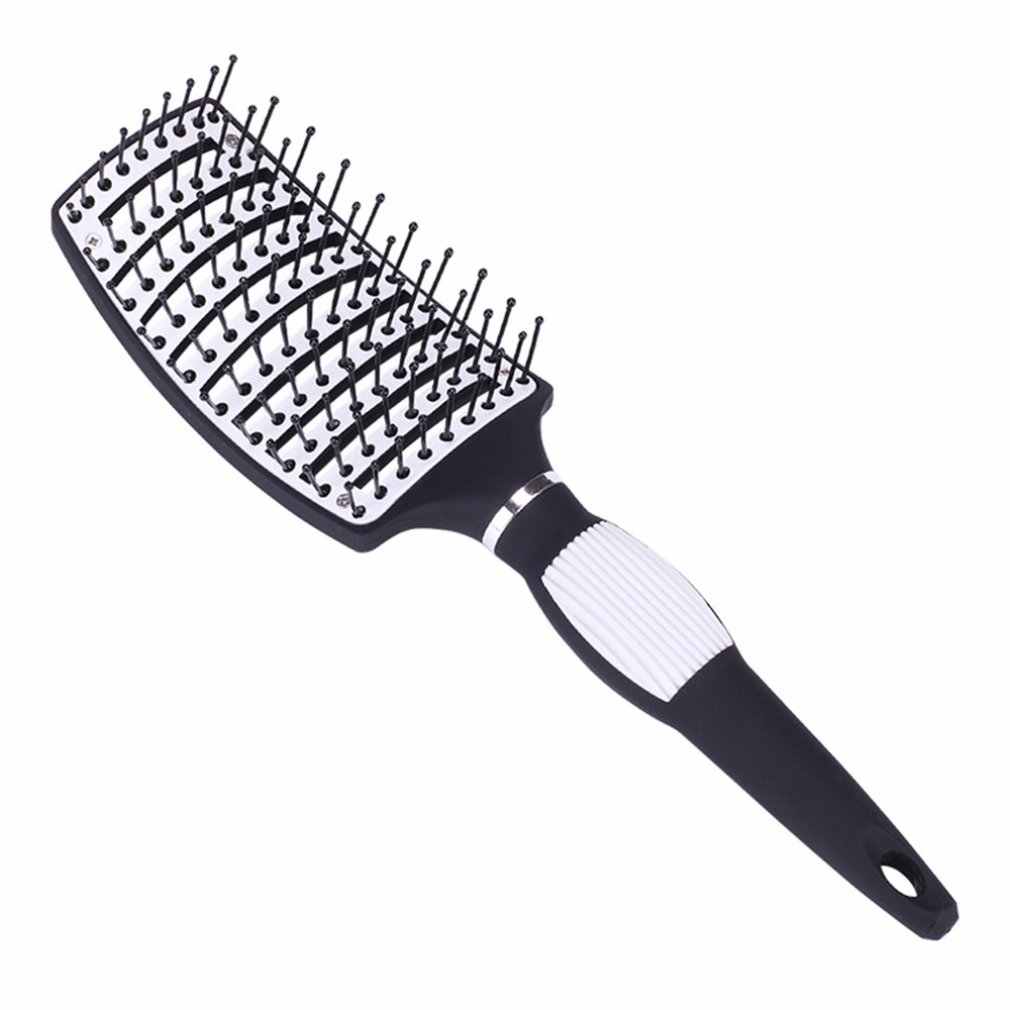 Fluffy large curved comb wide tooth anti-slip hair comb