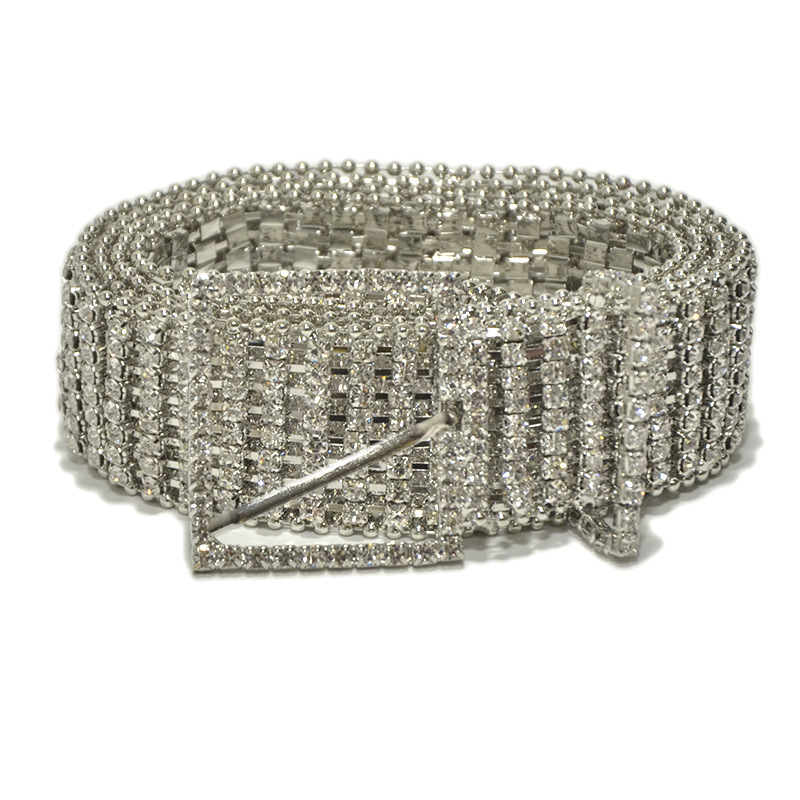 Eight-row Bright Diamond and Crystal Diamond Belt Chain