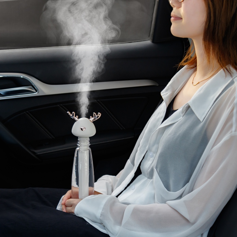 New Water Tankless Creative Design Little Antler Atomizer Mini USB Rehydration Negative Portable On-board Humidifier