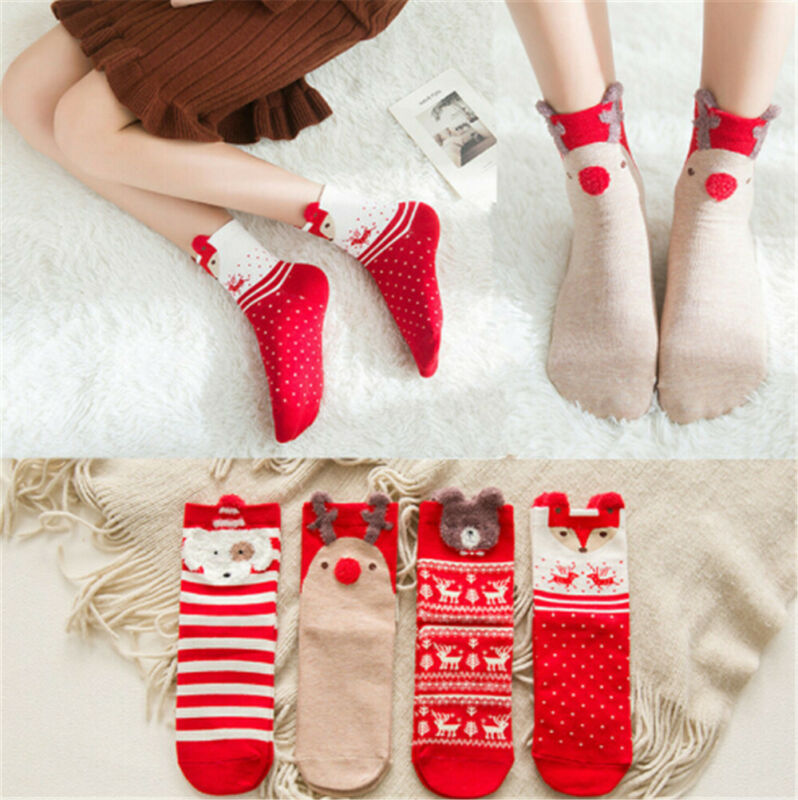 Colorful cotton red socks