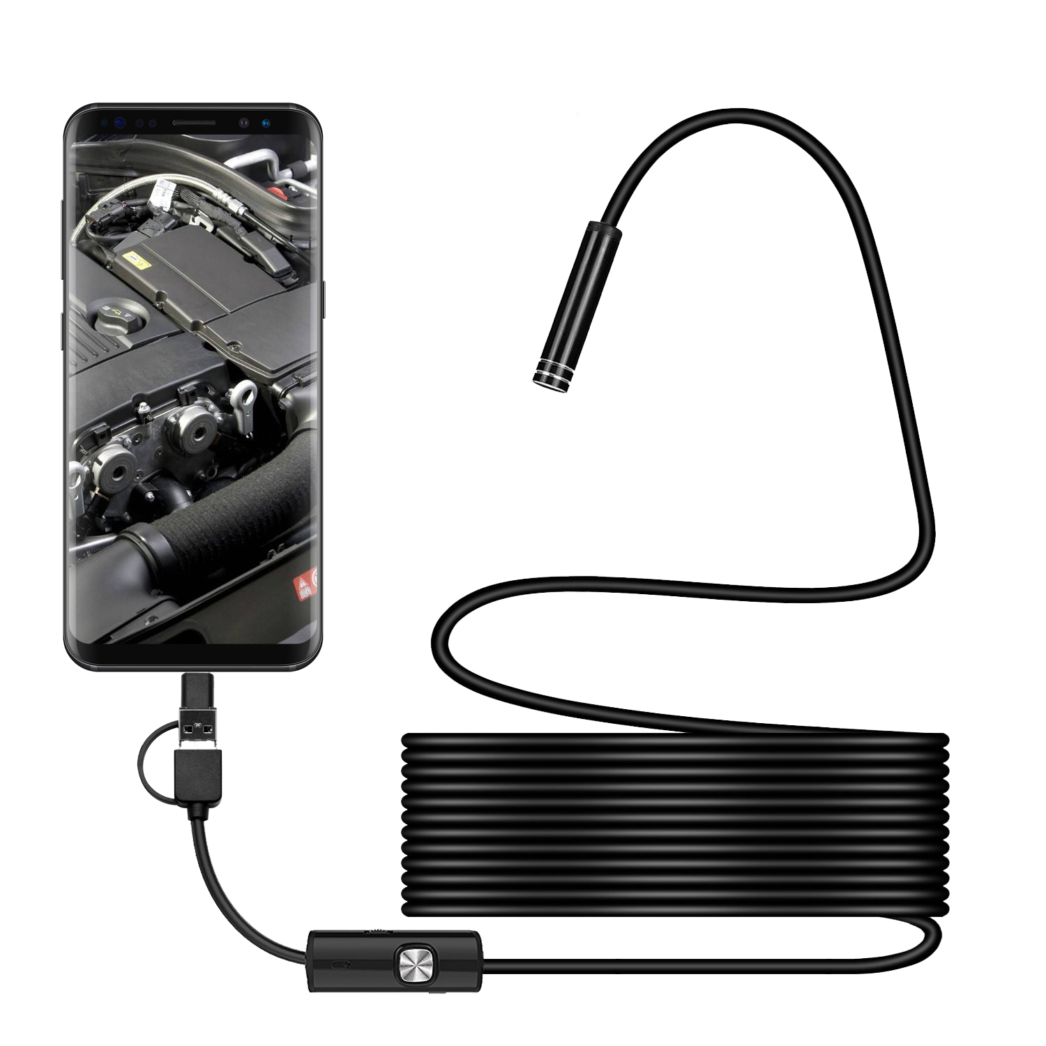Bakeey 7MM Type-c USB Micro USB 3-in-1 Endorscope For Samsung S7 Redimi Note4 PC PAD