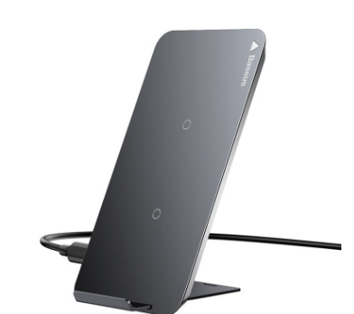 Horizontal Double Coil Wireless ChargerAndroid Smart Phone Universal Desktop Display Stand