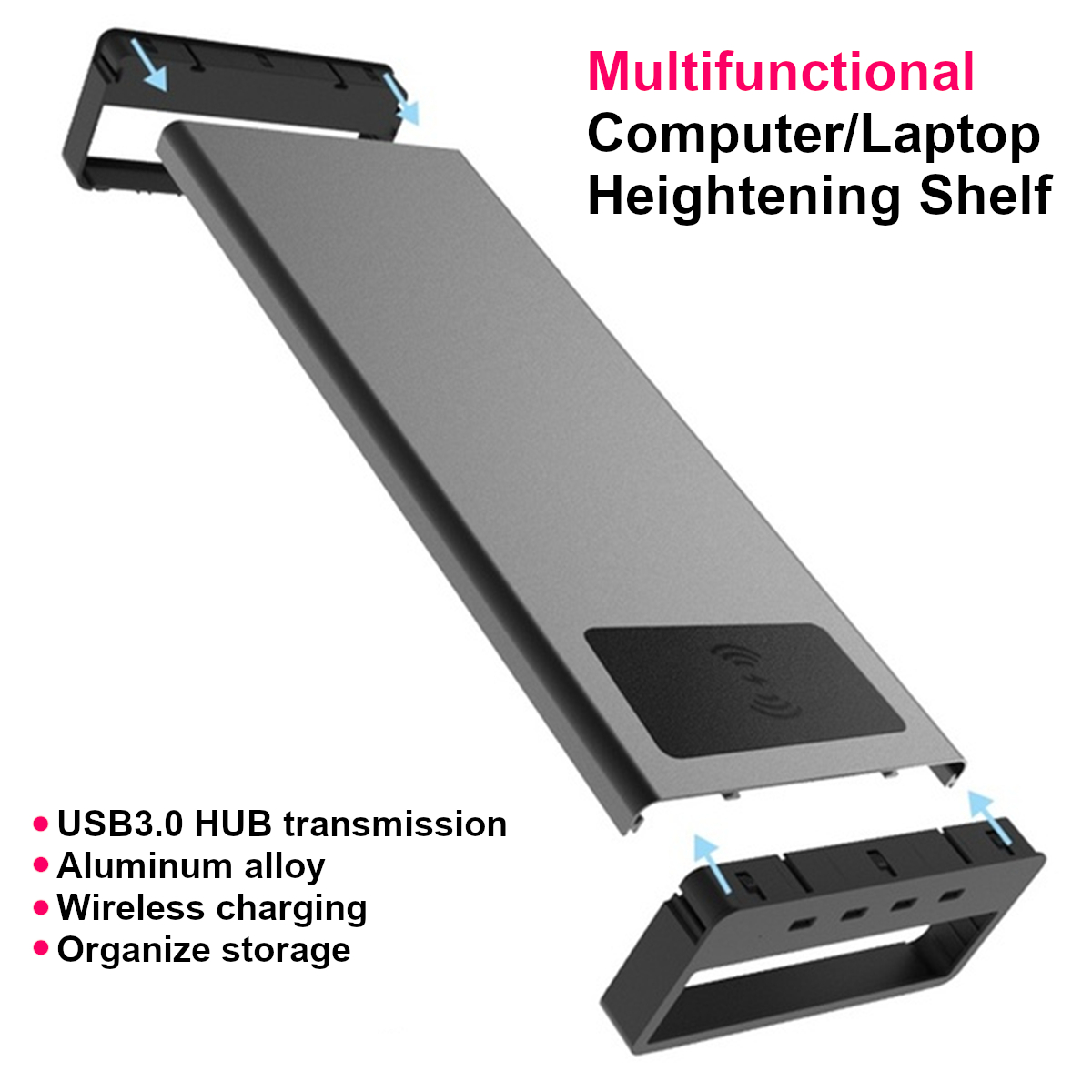 Ergonomisk skärmhylla för skrivbord