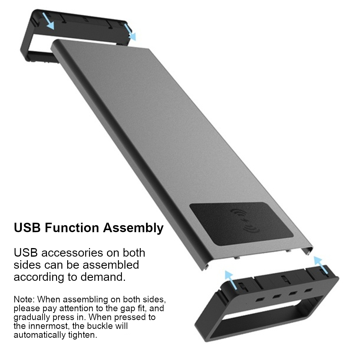 Datorhylla med trådlös laddning