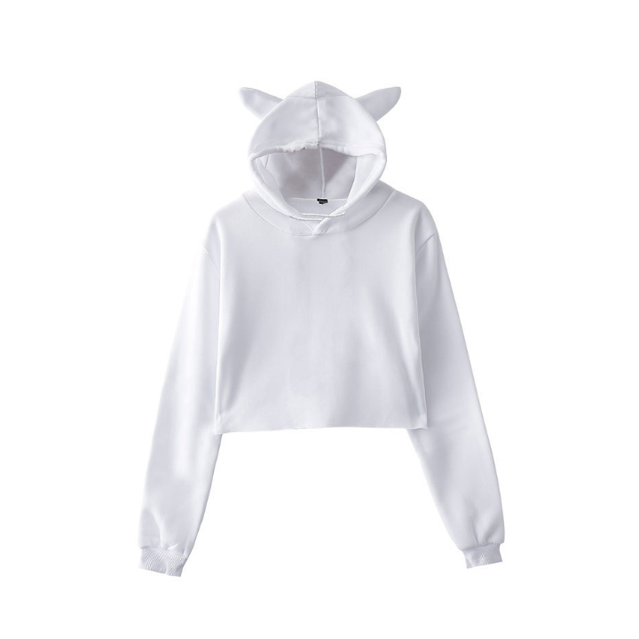 Personalized Belly-baring Cat Ear Hoody Coat