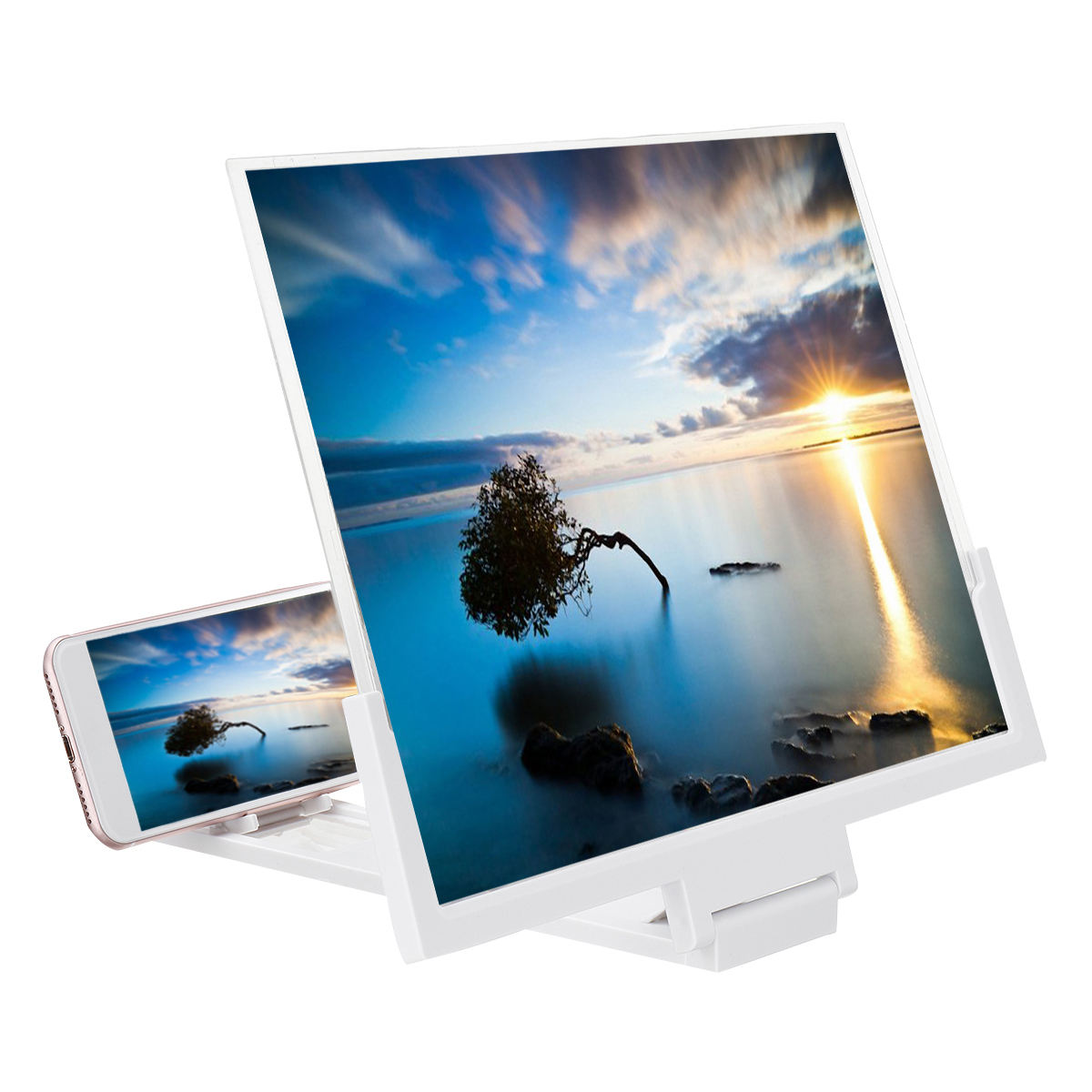 Compatible with Apple, 14 Phone Screen Magnifier Movie Video Screen Amplifier For Smart Phone For iPhone For Samsung Huawei