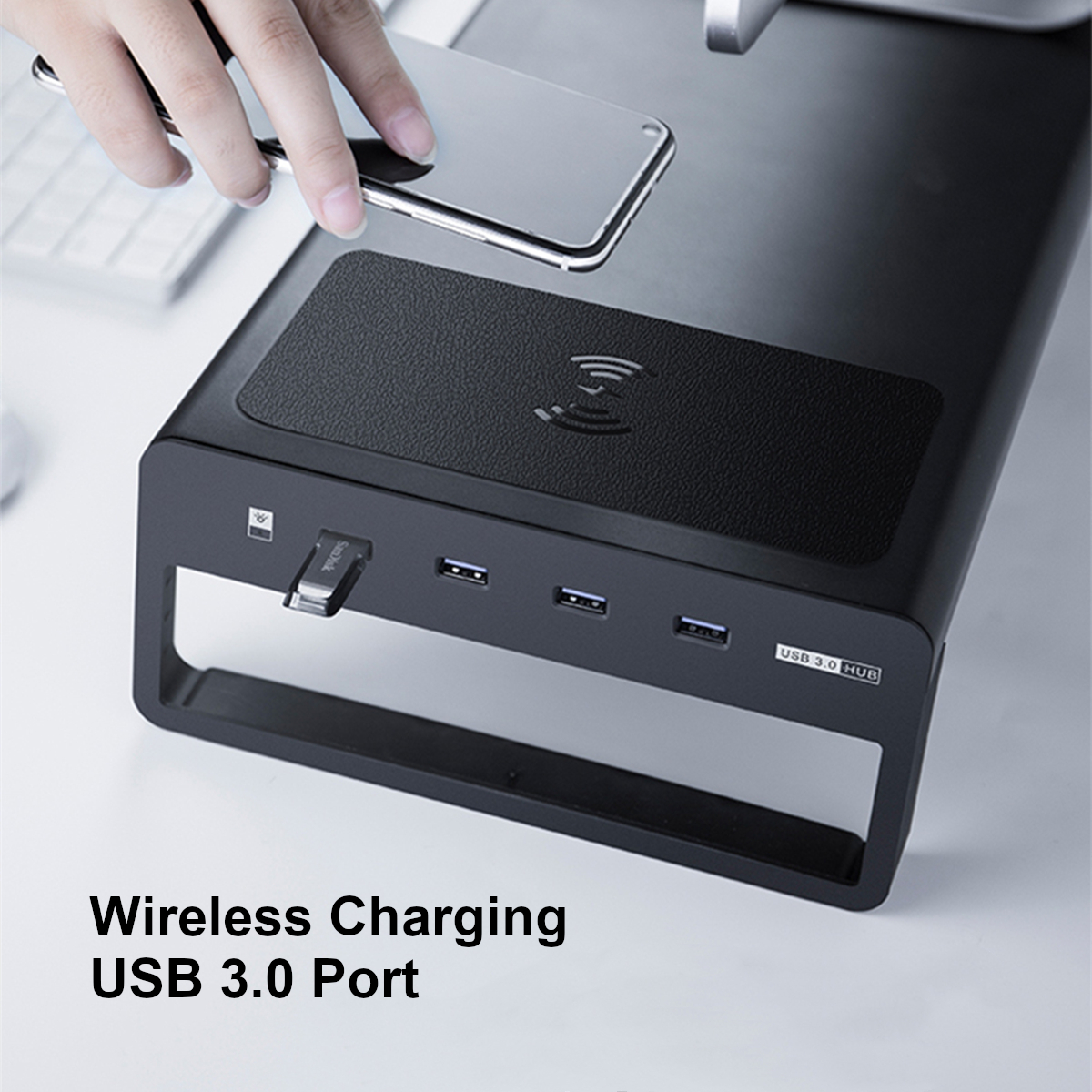 Skärmhylla laptop och monitor