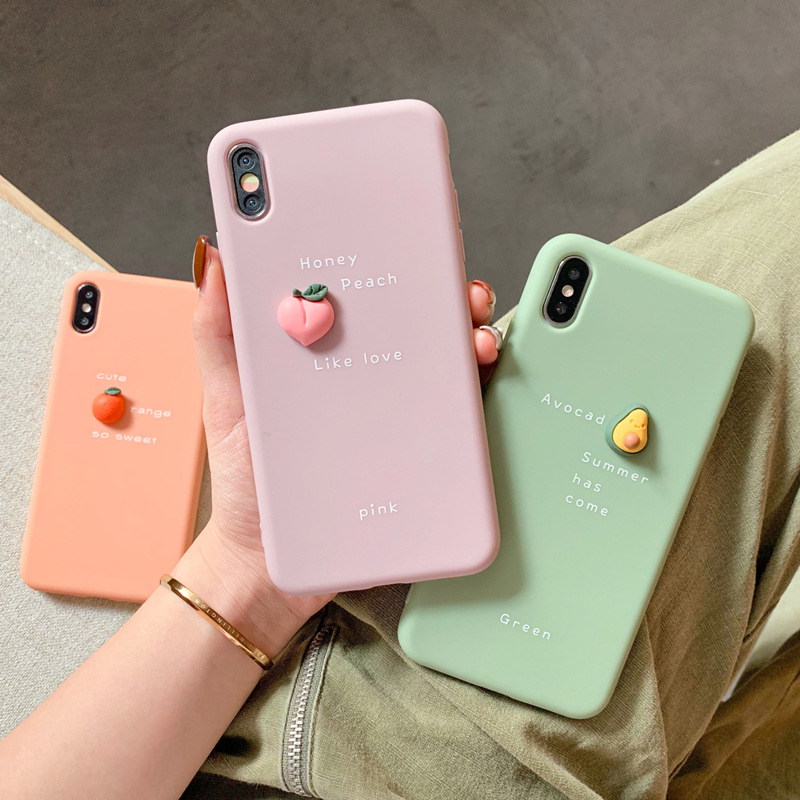 Compatible with Apple, 3D Fruit Funny Avocado Back Cover Case For iPhone