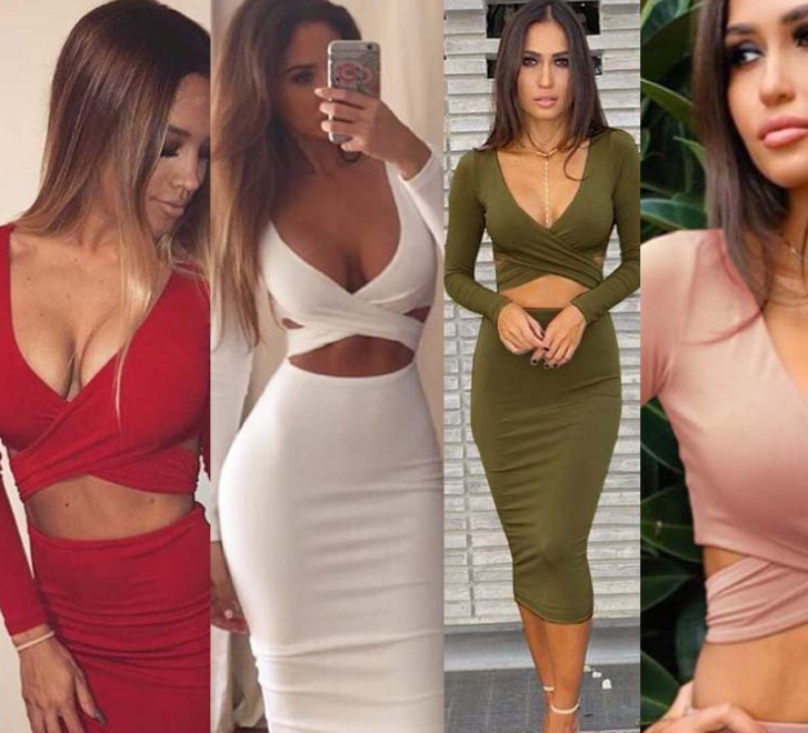 Sexy Long Sleeve Party Dress