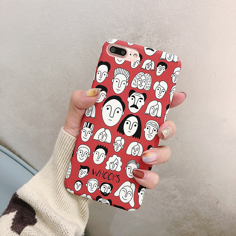 Compatible With  Compatible With Retro Art Emoticon Painting Mobile Phone Shell Mobile Phone Case For Plus Fashion Picture Cool 6s