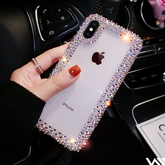 Silicone Rhinestone Phone Case