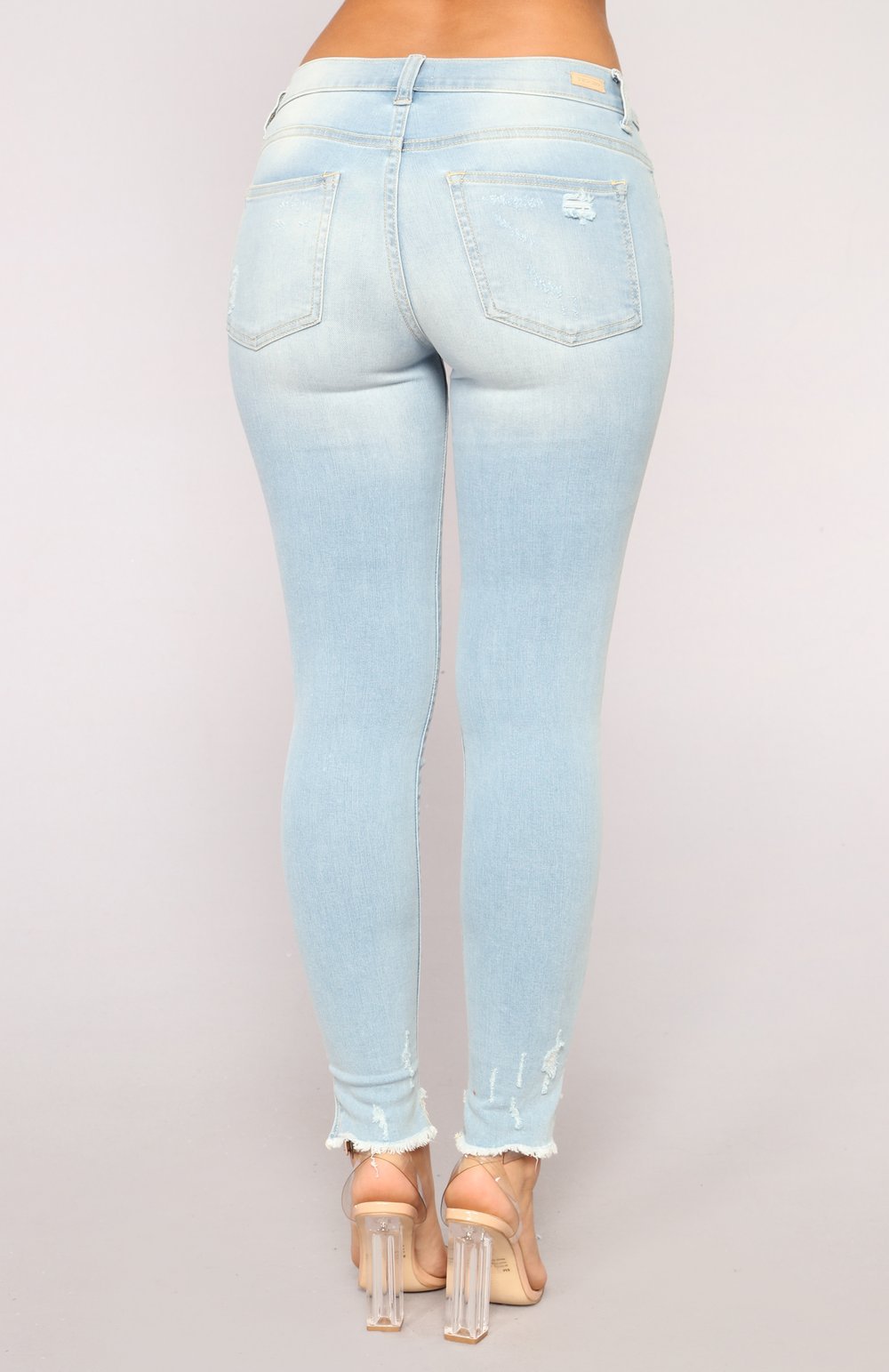 European and American boutique stretch cotton hole Boyfriend pencil feet pants