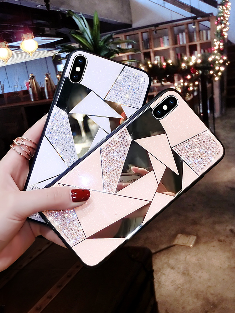 Compatible with Apple , Mobile phone case rhinestone diamond mirror