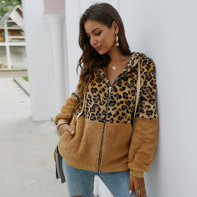 Leopard stitching jacket