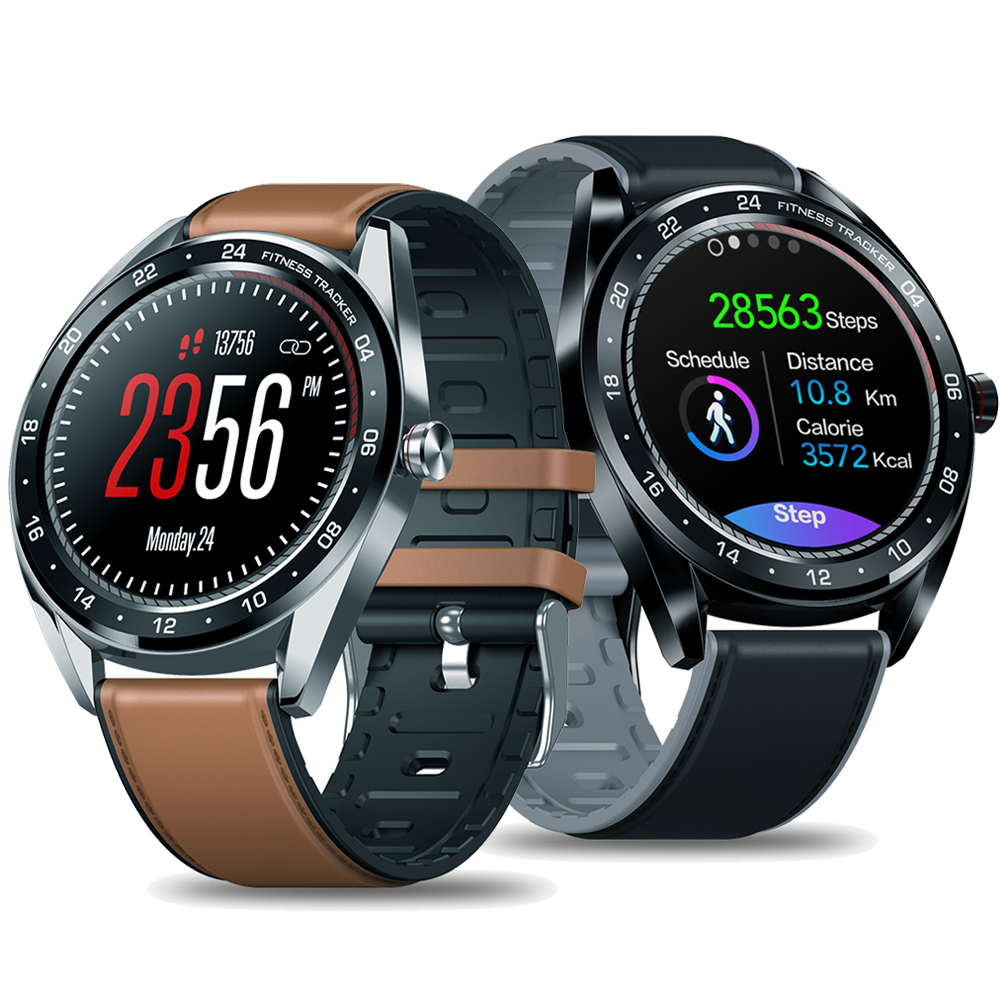 Zeblaze NEO 1.3inch Full round Touch Screen Blood Pressure Heart Rate Monitor Countdown Silicone Leather Band Smart Watch