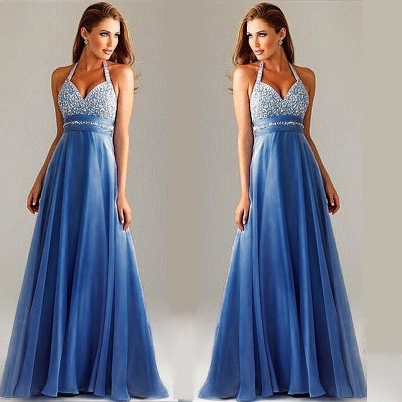 EBay aliexpress hot explosion models of European and American foreign trade dress Ms. deep V dress sexy backless dress sequins