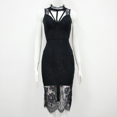Women's Lace Fashion Strap Halter Summer Dress