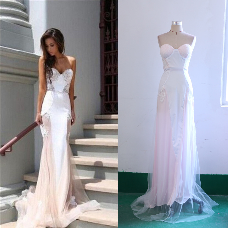 Tube Top Evening Dress Women's Lace Sexy Fishtail Tube Top Evening Dress Women's Lace Sexy Fishtail Tube Top Evening Dress  WOMEN'S LACE SEXY FISHTAIL TUBE TOP EVENING DRESS