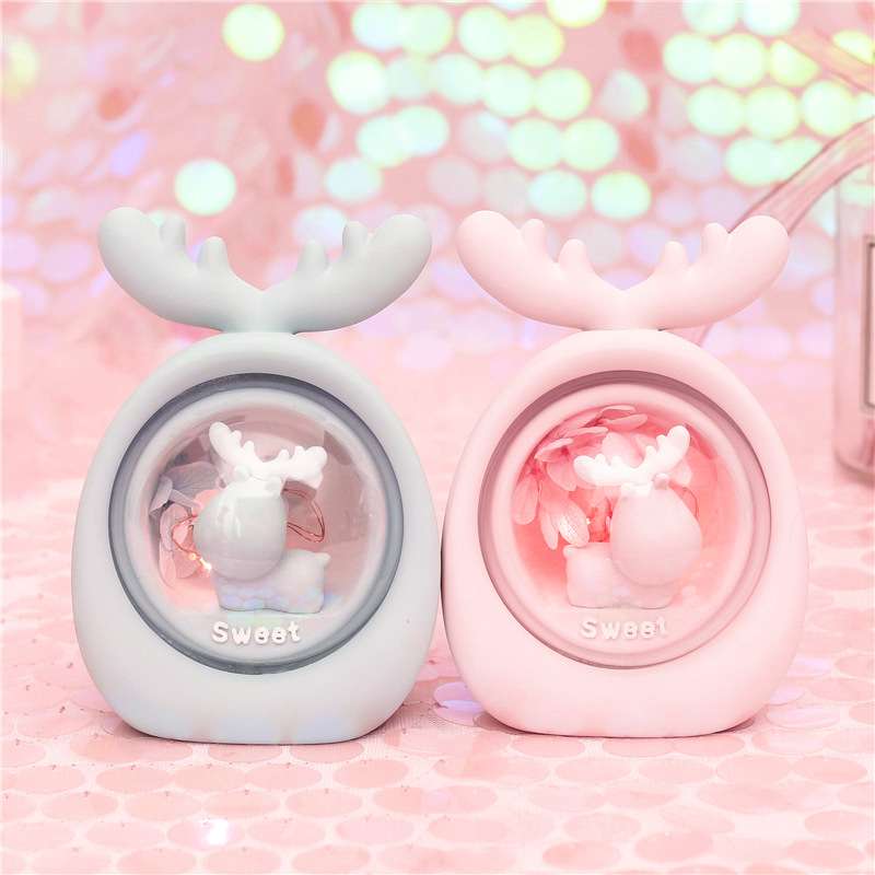 The Road Has You Guarding The Deer Star Light Eternal Flower Night Light Decoration