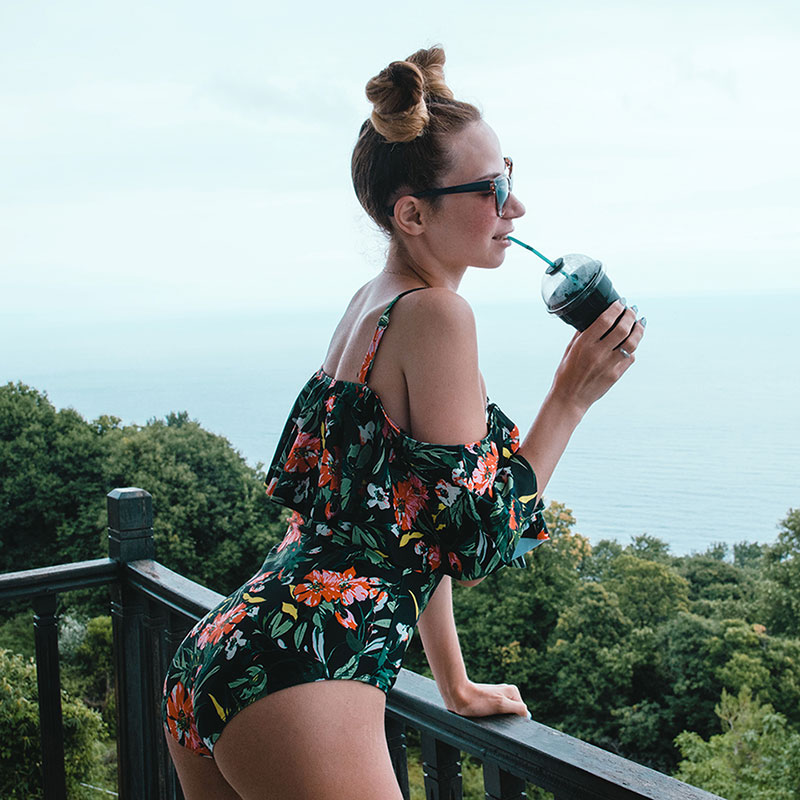 Floral Bathing Suit Swimwear