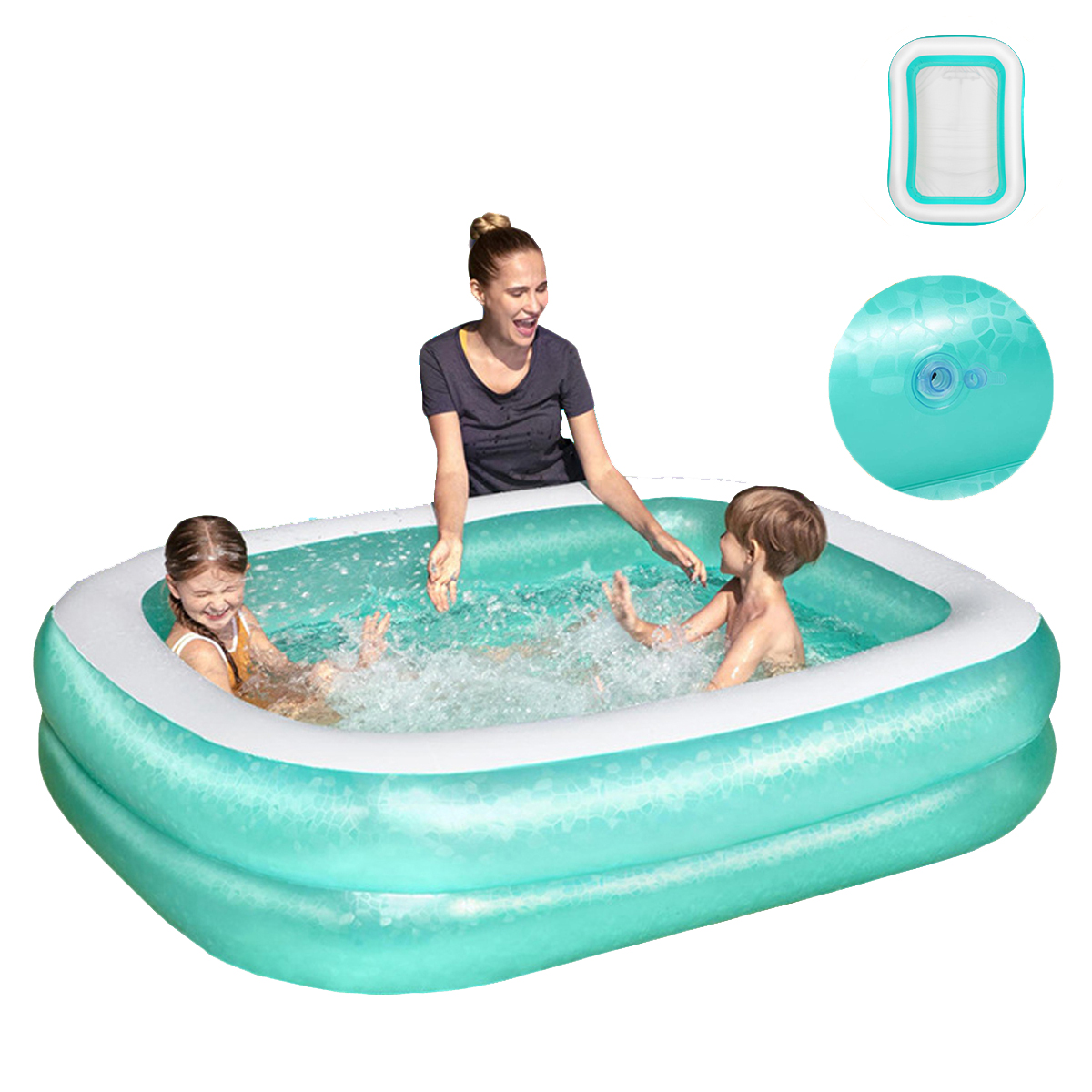 181 x 130CM Inflatable Swimming Pool Children Adults  Summer Bathing Tub Baby Home Use Inflatable Paddling Pool