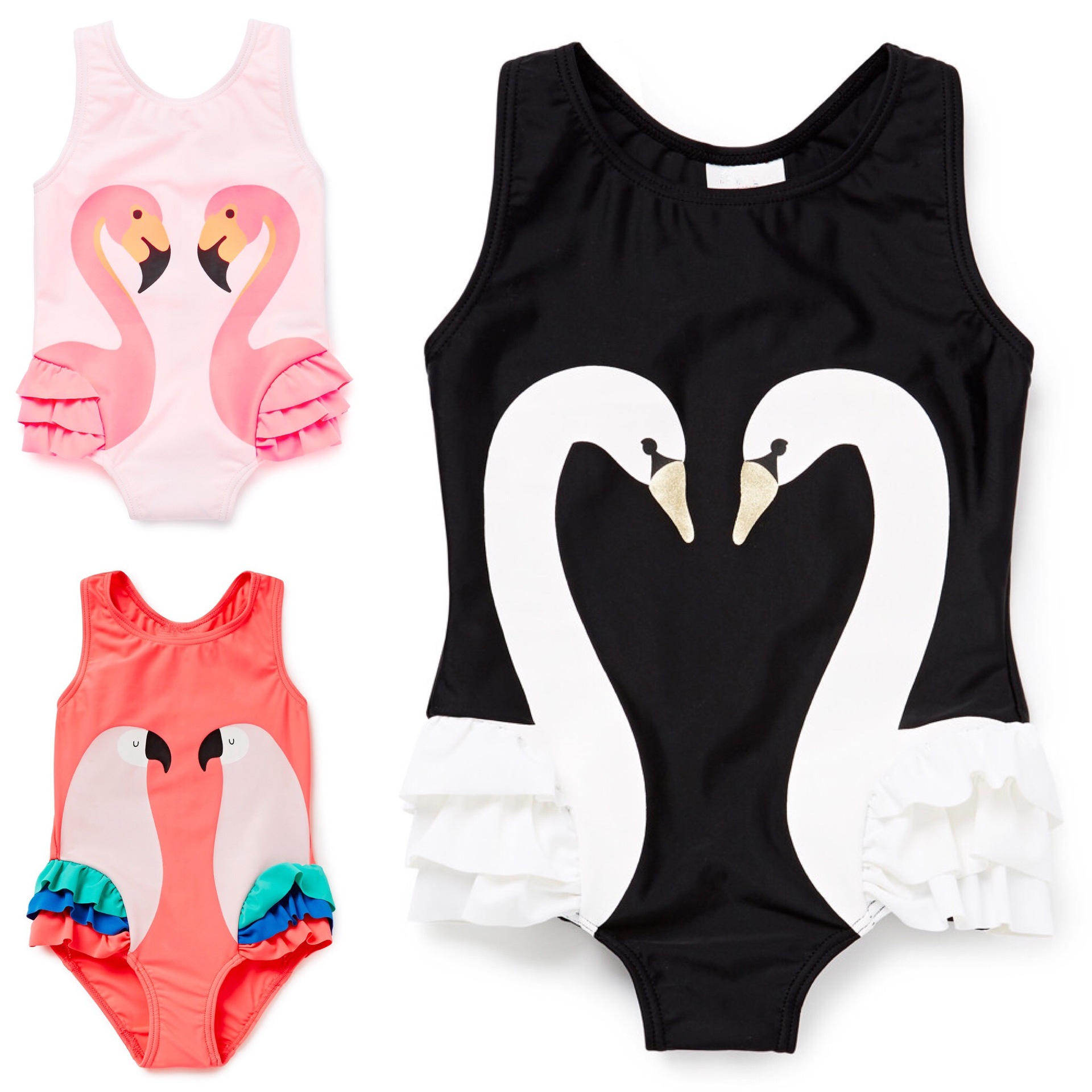 New Cartoon Children's Swimwear Casual Girls One-Piece Swimsuit