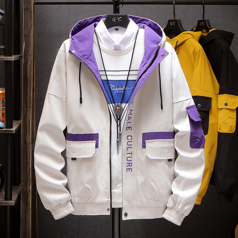 Jacket men's hooded jacket
