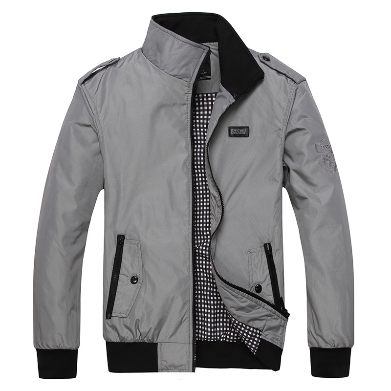 Autumn and winter men's casual business large size jacket loose coat windbreaker cross-border factory direct sales