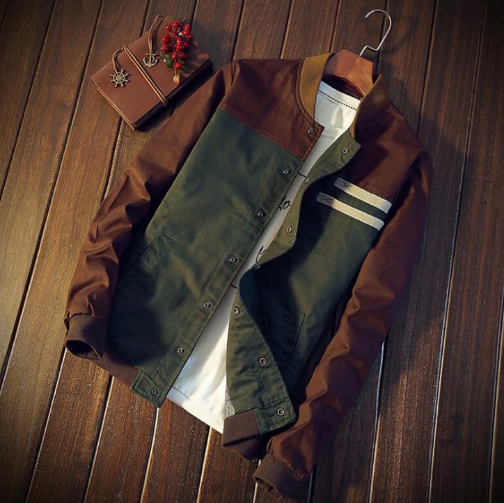 Men's Korean version of the self-cultivation single-breasted collar collar tide jacket men's casual jacket cardigan