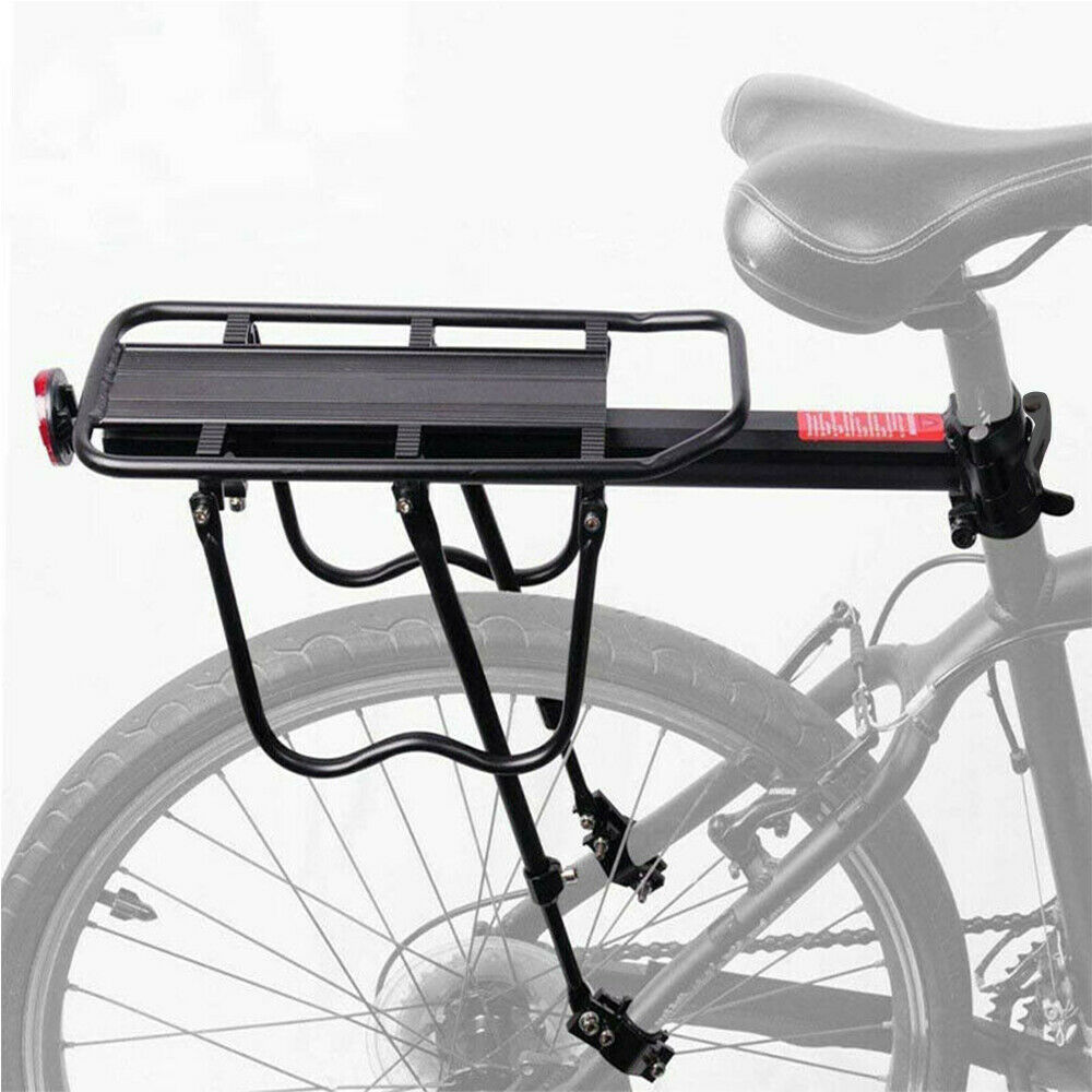 Rear Bike Rack Bicycle Cargo Rack Pannier Luggage Carrier Holder Seat Fram Deemount Bicycle Luggage Carrier Cargo Rear Rack Shelf Cycling Bag Stand Holder Trunk Fit
