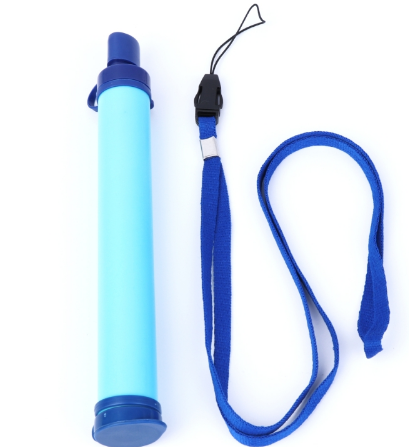 Outdoor Travel Personal Water Filters Straw Hiking Camping Travel Emergency Survival Tools Blue