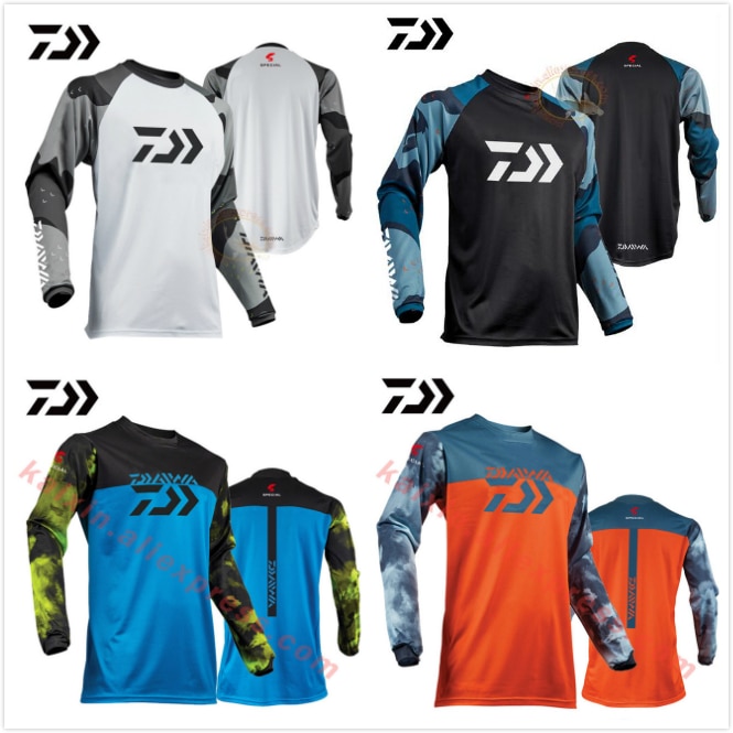 Summer Dawa Fishing Sweat Breathable Anti-UV Sun Protection Fishing suit Quick Dry Fishing Long-sleeved Clothing